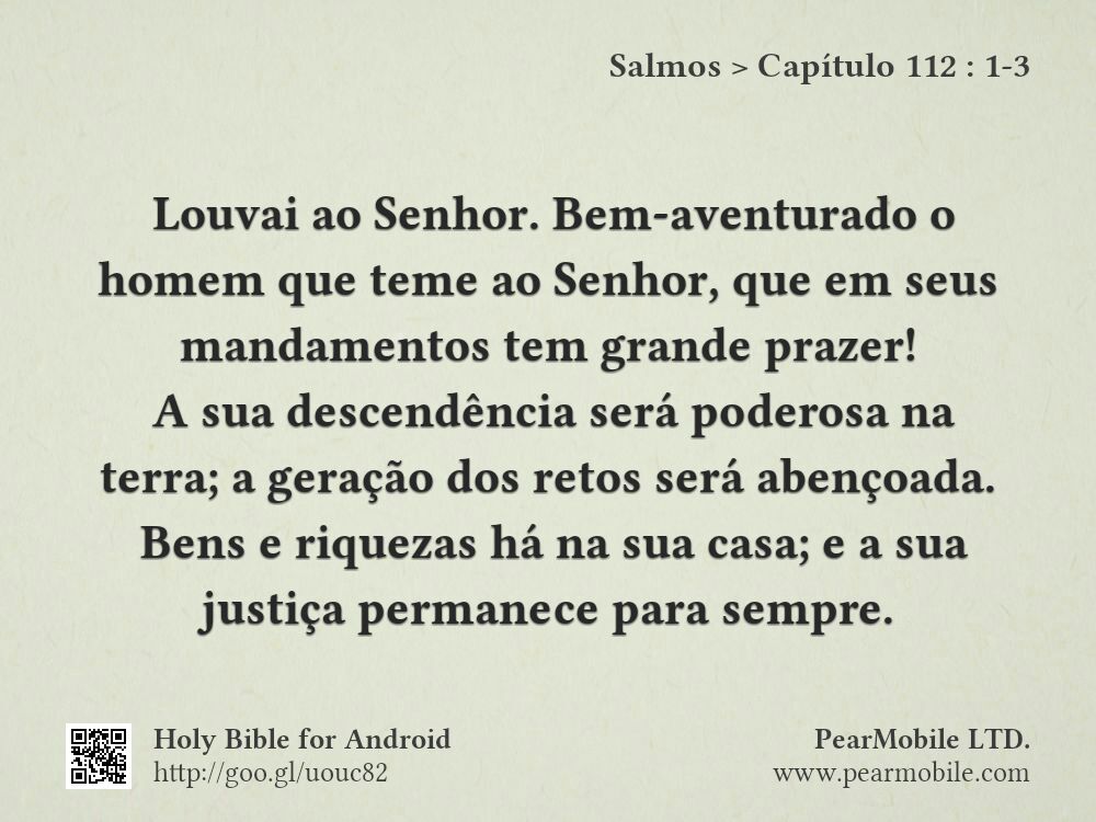 Salmos, Capítulo 112:1-3